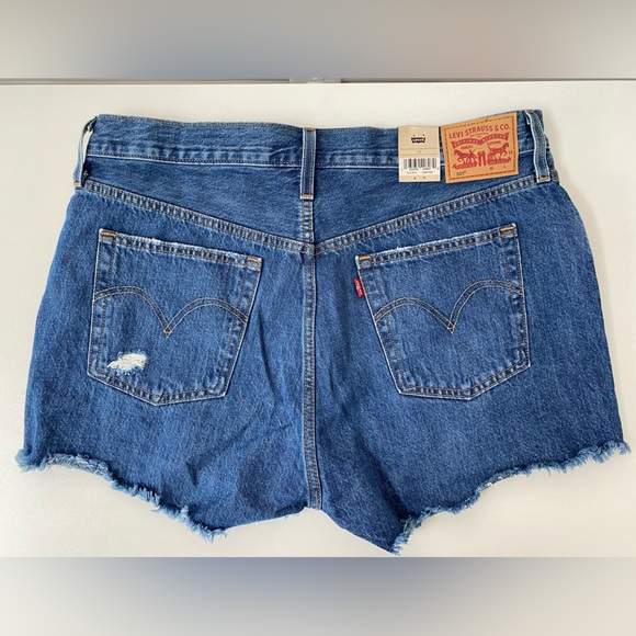 ❤️ Levi's Womens 501 High-Rise Shorts Sansome Muse - Picture 9 of 10